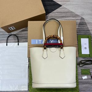 9a topkwaliteit Diana Bamboo Tote Bag Designers Handtas Echt lederen dames luxe portemonnee