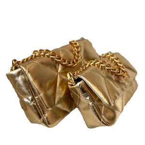 9a Dames Flap Crossbody Designer Tassen Gouden Schapenvacht Klassieke Handtassen Goudkleurig Metaal Dikke Handkettingen Mini Bakken Tassen Schouder