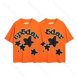 9a02 Мужская футболка Spider Web Designer Sp5der Женские футболки Fashion 55555 с короткими рукавами Новый модный наряд для пары Летний оверсайз с принтом