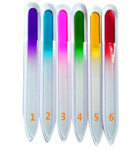 Fichiers à ongles en verre 9cm de 9cm de fichier en cristal durable tampon ongle Nail Soins 6 Colours Candy D8963006748