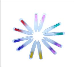 Files d'ongle en verre de 9cm avec manche en plastique Fichier en cristal durable Nail Tampon Nail Colorful 7693918
