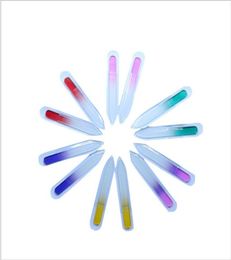 Files d'ongles en verre de 9cm avec manche en plastique Fichier en cristal durable Taffer de tampon à ongles Colore 5691112