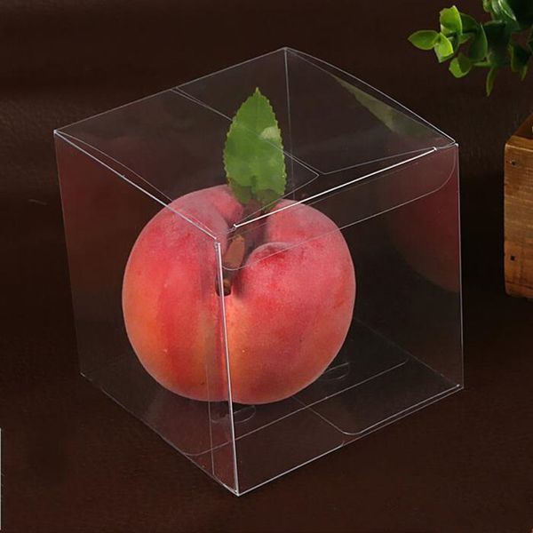 9CM nouveau PVC Transparent boîte d'emballage cadeau boîtes d'emballage transparentes faveurs de mariage chocolat/bonbons/Rose/Souvenir vitrine 50 pièces