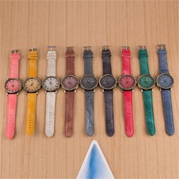 9 Color / Parts Heren Horloges Topmerk Luxe Mode Jeans Lederen MEIBO QUARTZ Horloge Dameshorloge Relojes Hombre Clock