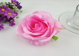 9Colors 9cm Diy Artificiel Rose Flower Heads Silk Decorative Flower Supermarket Back