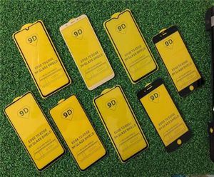 9D 6D 5D Gehard Glas Telefoon Screen Protector 3D Gebogen Rand Volledige Cover Met Volledige Lijm Lijm voor Iphone8705889