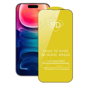 Protecteurs d'écran en verre trempé 9D pour iPhone 15 14 Pro Max 13 12 11 XS XR Samsung Galaxy S23 S22 Plus S21 S20 FE S10 E A21S A32 A52 A13 A33 A53 A73 A14 A04 A34 A54 A03 CORE 5G