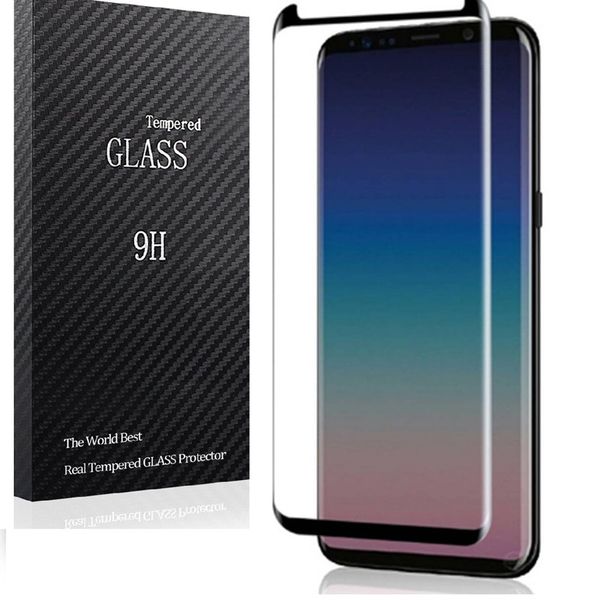 Protecteurs d'écran de téléphone portable 9D en verre trempé pour Samsung Galaxy S8 S8Plus S9 S9Plus S10 S10PLUS NOTE8 NOTE9 NOTE10 NOTE10Pro S20 S20PLUS Film d'écran