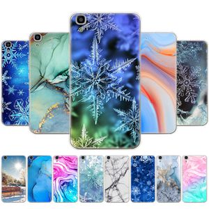 Voor Honor 4A Case Huawei Y6 2015 Silicon Soft TPU Back Phone Cover Voor Huawei Y6 Tas Marmer Sneeuw vlok Winter Kerst