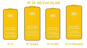 Protecteurs d'écran en verre trempé 9H à couverture complète 9D pour iPhone 14 13 12 Mini 11 Pro Max XR XS X 8 7 6 Plus Iphone14 0,3 mm Film de protection anti-cratch de mode