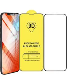 9D Cubierta completa Glue Vaso templado de 9H Protector de pantalla para iPhone 14 13 Pro Max 12 11 XS XR Película protectora9948316