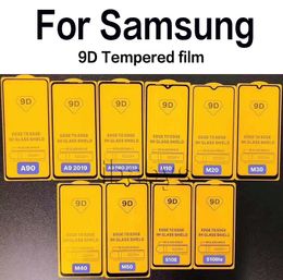 9D Volledige hoes Lijm getemperd Glazen telefoonscherm beschermer voor Samsung Galaxy S22 S22Plus A13 A23 A33 A53 A73 A12 A22 A32 A42 A52 A72 A82 4G 5G