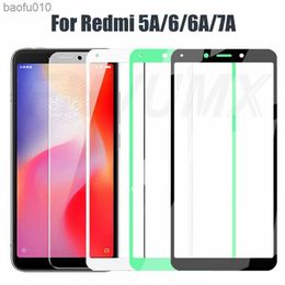 9D Full Cover gehärtetes Glas für Xiaomi Redmi 6 6A Anti-Burst-Displayschutz auf dem Redmi 5A 6A 7A Glasschutzfolie Case L230619