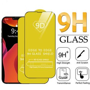 9D Volledige Cover Gehard Glas Volledige Lijm Screen Protector Film voor iPhone 15 14 13 12 mini 11 Pro X XS Max XR plus ultra Samsung A33 A53 A73 A32 A42 A52 A72 5G