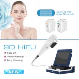 9d HIFU 12 Ligne Face Lift Anti-Aging Remover Remover Professional Beauty Machine pour l'abdomen Double Chi Fat Loss Resserrement de la peau 527