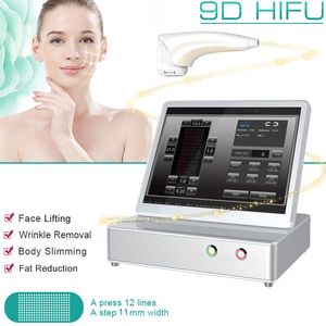 Machine portative d'élimination des rides 9D hifu, lifting du visage, amincissement de la forme du corps, machines à ultrasons focalisées de haute intensité