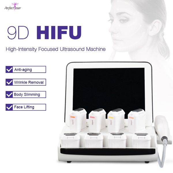 Hifu – Machine de raffermissement de la peau 9D, élimine le Double menton, ultrasons focalisés de haute intensité, amincissant, utilisation en Salon de beauté