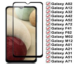 Film de protection en verre trempé 9D pour Samsung Galaxy A02 A12 A32 A42 A52 A72 F41 F62 M02 M12, pour Samsung A01 A51 A71 Scre6352822