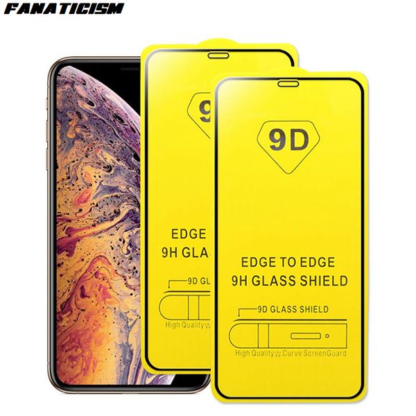 Protecteur d'écran en verre trempé 9D Full Cover pour Apple iPhone 14 13 12 MINI PRO 11 XR XS MAX SE 6 6s 7 8 Plus 14plus Samsung Galaxy s22 s22plus