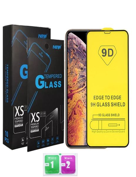 Protecteur d'écran pour iPhone, en verre trempé 9D, pour modèles 13, 11, 12 Pro Max, X, Xr, Xs Max, 6, 6S, 6P, 7, 8 Plus, couverture complète, 9562950