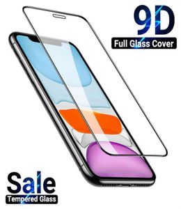 9D Tempered Glass HD Volledige dekking Scherm beschermer voor iPhone 14 12 11 13 Pro Max XS XR X 6 7 8 Samsung LG Android Phone9095896