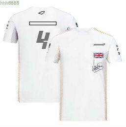 9ea5 Polos pour hommes F1 Driver T-shirt Uniforme d'équipe pour hommes Vêtements de ventilateur à manches courtes Sports décontractés Costume de course à col rond peut être personnalisable