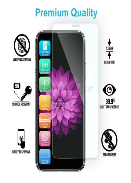 Protector de pantalla de vidrio templado de 9h 25d para iPhone 12 Mini Pro Max 11 x xs xr 7 8 6s más 5s SE8040826