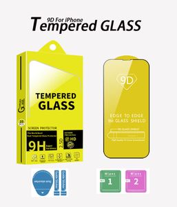 Protecteur d'écran 9H, Film en verre trempé anti-rayures pour iPhone 7 8 Plus XR XS 12 13 14 15 Pro Max 11 9D, avec boîte de vente au détail