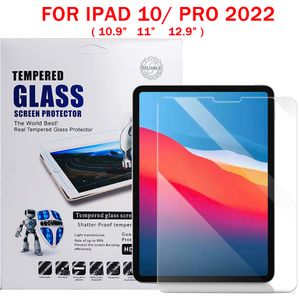 Protecteur d'écran en verre trempé pour iPad Air 10.9 11 2024 iPad 10 Pro 10pro 2022 10.9 11 12,9 13 pouces Table Film Gass en sac en papier Package de vente au détail
