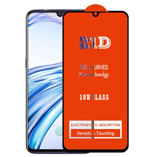 21D Full Glue Protecteur d'écran en verre trempé Preuve de protection Couverture incurvée Film de protection pour LG Stylo 7 6 K92 K62 Plus K52 K42 K22 K71 K61 K51S K41S Q52 Q61