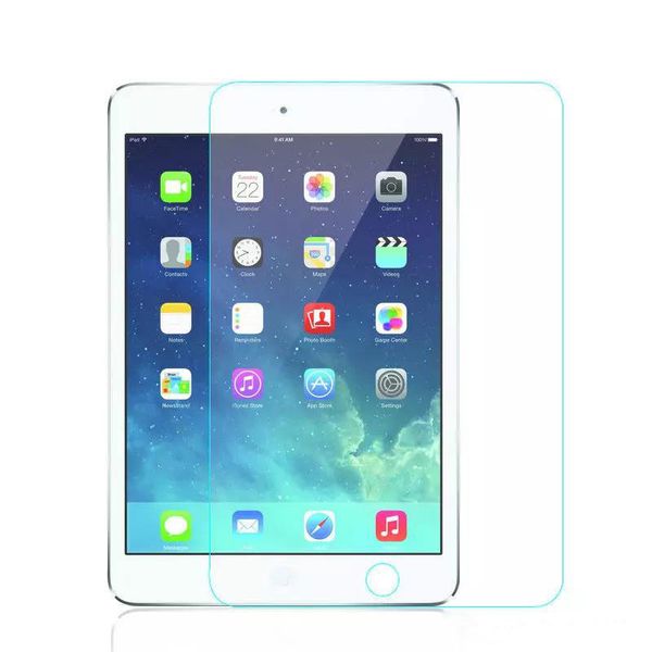 9H Dureza Transparente Tablet PC Protectores de pantalla para iPad 5 6 7 8 Pro 11 12.9 10.5 Air 4 10.2 Mini 5 Clear Thin Tough Tempered Glass 0.3mm Anti-Scratch con paquete