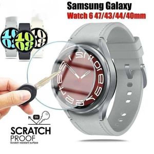 Vidro Temperado Premium 9H para Samsung Galaxy Watch 6 Clássico 47mm 43mm 44mm 40mm 5 Filme Protetor de Tela de Smartwatch Anti-riscos