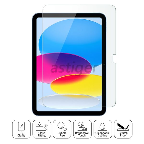 Película protectora de pantalla transparente de vidrio templado para tableta 9H para IPad 10 10.9 11 pulgadas 10.2 pulgadas Air 6 Pro 9.7 Pro 12.9 Mini 6 5 3 2 8.3 Samsung Tab A7 Lite Active T307 T350 T355 T290 T295