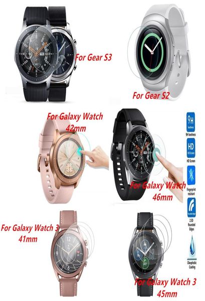 Film de protection en verre trempé 9H, pour Samsung Galaxy Watch 46mm 42mm 41mm 45mm Gear S3 S2, protecteur d'écran anti-rayures 9330842