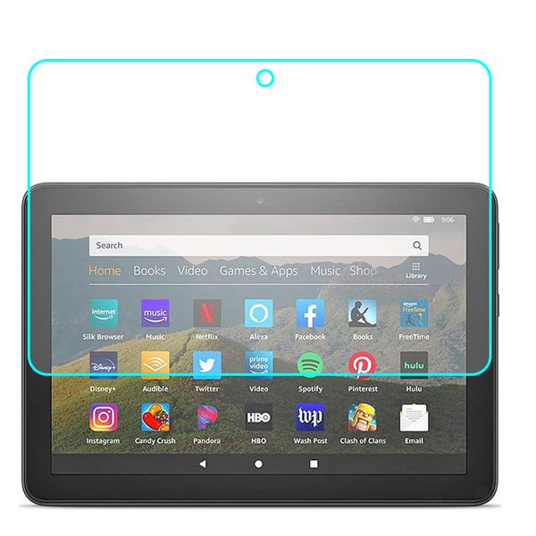 Protector de pantalla de vidrio templado 9H para Amazon Kindle Fire HD 10 2021 HD10 Plus HD 8 2020 HD8 HD7 2022 Tablet Film