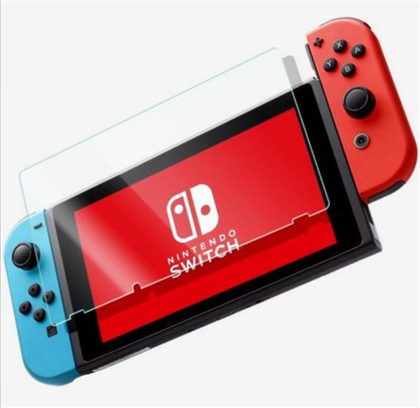 9h Film de protecteur de l'écran en verre trempé ultra-clair pour la couverture de film de protection Nintendo Switch pour les accessoires Nintendo Switch 2020 NS