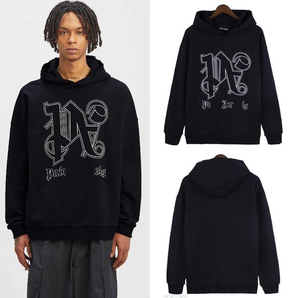 9hib Designer Vêtements Pa Sweatshirts Mode Palmes Angels Wang Jiaer Réfléchissant Cocotier Hommes et Femmes et Poche Zippée Col Rond Pull Tops à Vendre