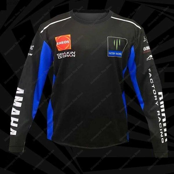 9i2t Camisetas para hombre para Yamaha Camiseta Gp Summer Motorcycle Racing Team Street Ciclismo Negro Azul Hombre Secado rápido Transpirable Manga larga Jerseys