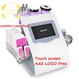 Envío gratis 9in1 40K Cavitación RF Radiofrecuencia Vacío Anti-envejecimiento Máquina de adelgazamiento corporal con láser para uso doméstico
