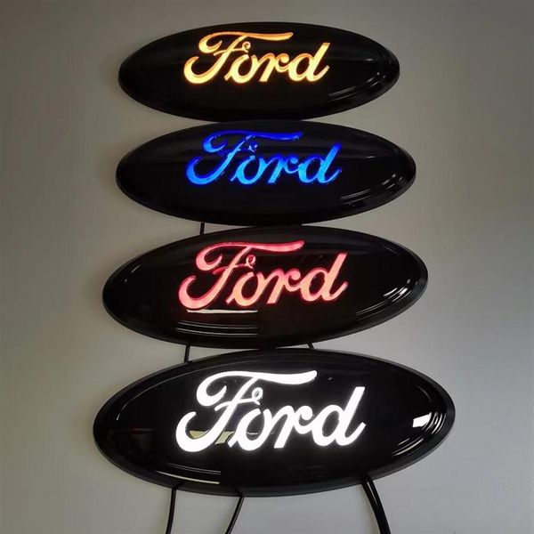 9 pouces voiture led emblème pour Ford F150 insigne symboles logo feu arrière ampoule blanc bleu rouge auto accessoires taille 23x9CM353U230z