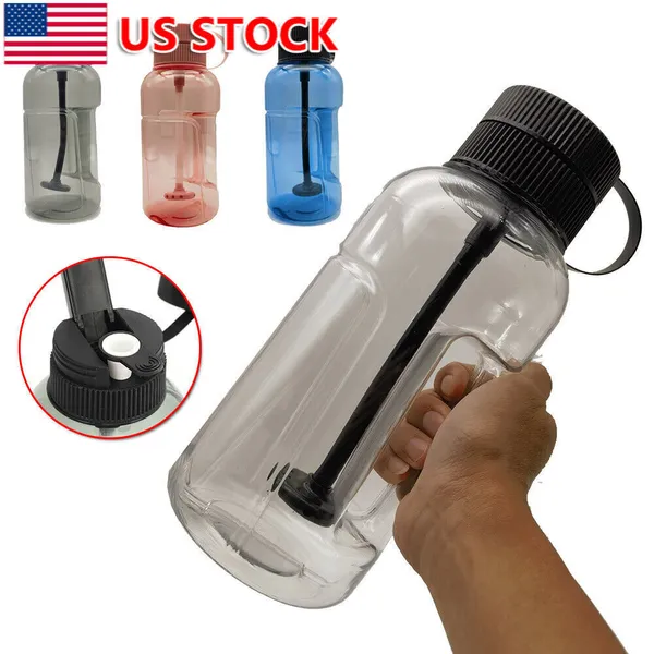 Bouteille de narguilé Portable de 9 pouces, 1000ml, tuyau d'eau, bang en plastique, pour l'extérieur, expédition aléatoire