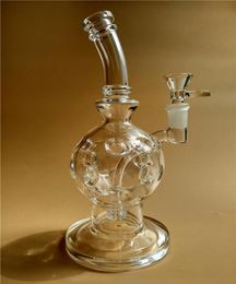 9 pouces exosphère verre Bongs avec matrice Perc verre huile plate-forme plate-formes à billes dab plates-formes fabuleux oeuf klein torus bong graine de vie perc verre c6573608