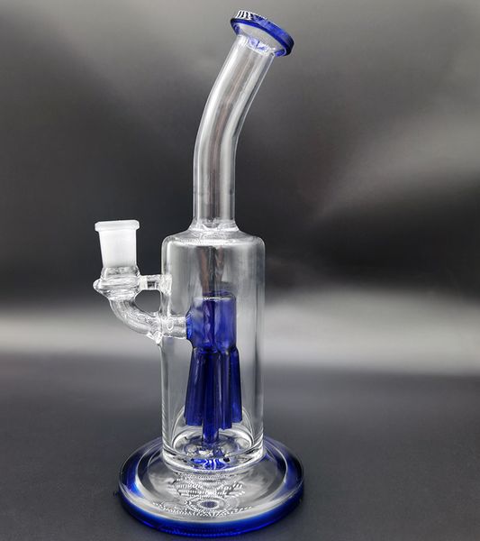 9inchs Dab Rig Hookahs Heady Glass Beaker Bong con 14.5mm Tazón macho Tamaño grande Bongs Cinco filtros Tubería de agua Shisha Bubbler