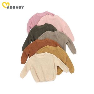 9m-5y peuter baby kind meisjes gebreide truien winter herfst lange mouwen effen kleding warm 210515