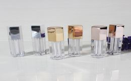 9 ml Lege Vijf Hoek Ruit Lipgloss Buis Cosmetische Heldere Lippenbalsem Container GoldSilverRose Gouden Make-up Vilas F21713636441