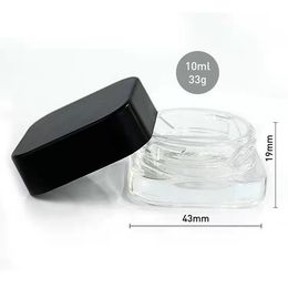 9 ml glazen pot fles met plastic kindvrij deksel voor 3,5 g DAB -extracten Wasconcentraten Containerpotten