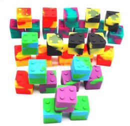 Conteneur en silicone de couleur assortie en forme de mini cube de 9 ml pour Dabs