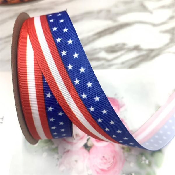 Emballage cadeau Style britannique américain drapeau motif ornements de cheveux ruban gros-grain coloré 100 mètres décoration bricolage accessoires