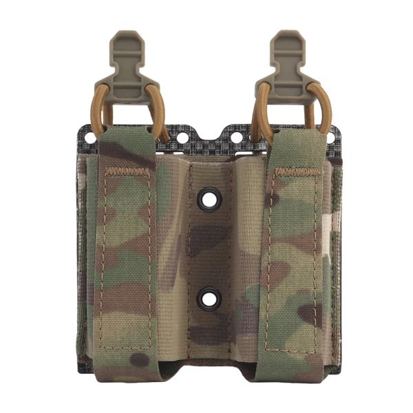 Soupchage à double magazine de 9 mm, Single AR15 Mag Pouch, Tactical Open-top MOLLE MAGAZINE HOLSHER HAPPORT FALSHlight avec corde élastique