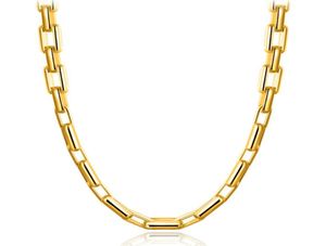 Chaînes de corde à liaison de 9 mm d'épaisseur 18 carats Gold Gold Men Hip Hop Colliers 20 pouces Fashion Luxury Choker Bijoux pour femmes Perfect A4929082